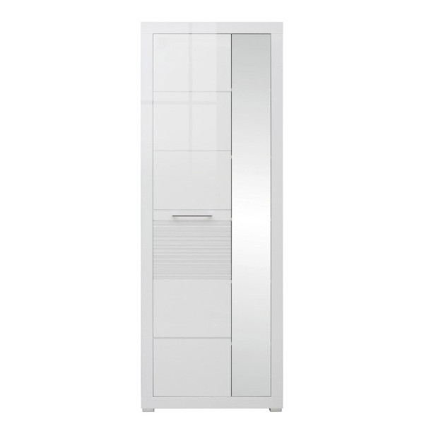 Шкаф с зеркалом Флеймс REG1L1D/20/7 Белый/белый глянец ВМК (БРВ) Украина